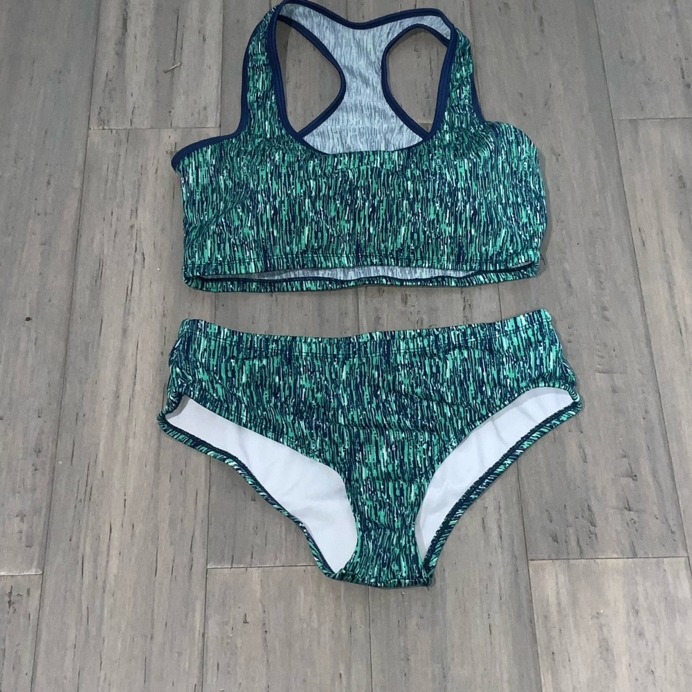 Green Patterned Bikini Set - Picture 2 of 8